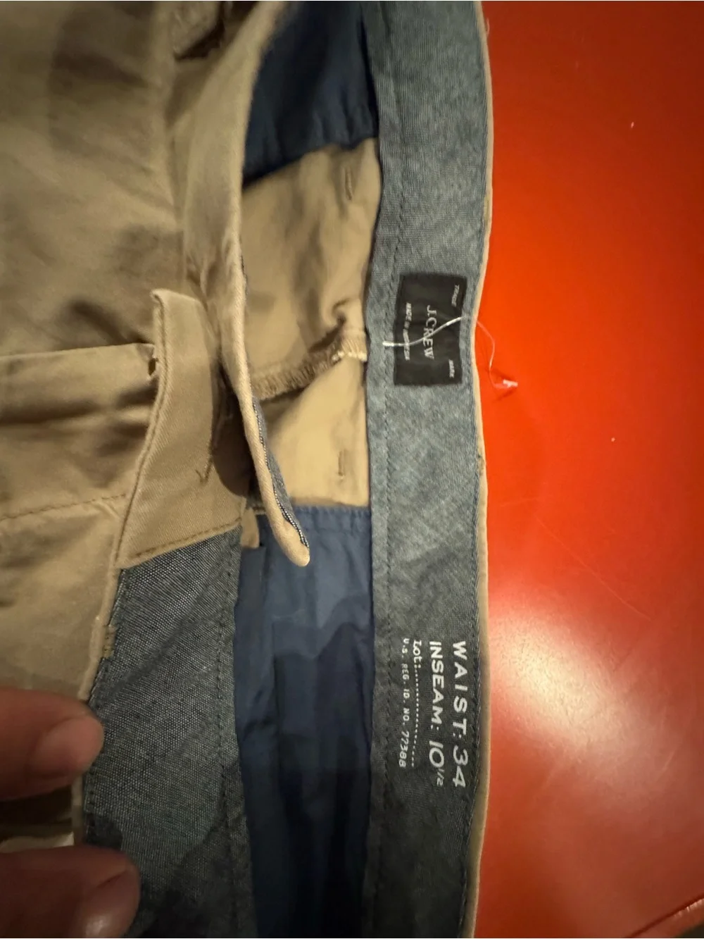 J. Crew Men’s Tan Flat Front Chino Shorts